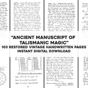 Manuscrito antiguo de Rafael, magia talismánica, 103 imágenes esotéricas, paquete de recursos de imágenes antiguas, descarga digital instantánea, uso comercial