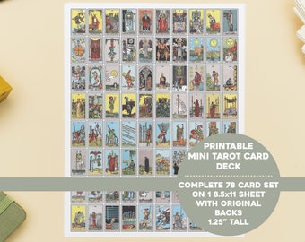 All Tarot Printable Files in Shop Printable Tarot Cards 
