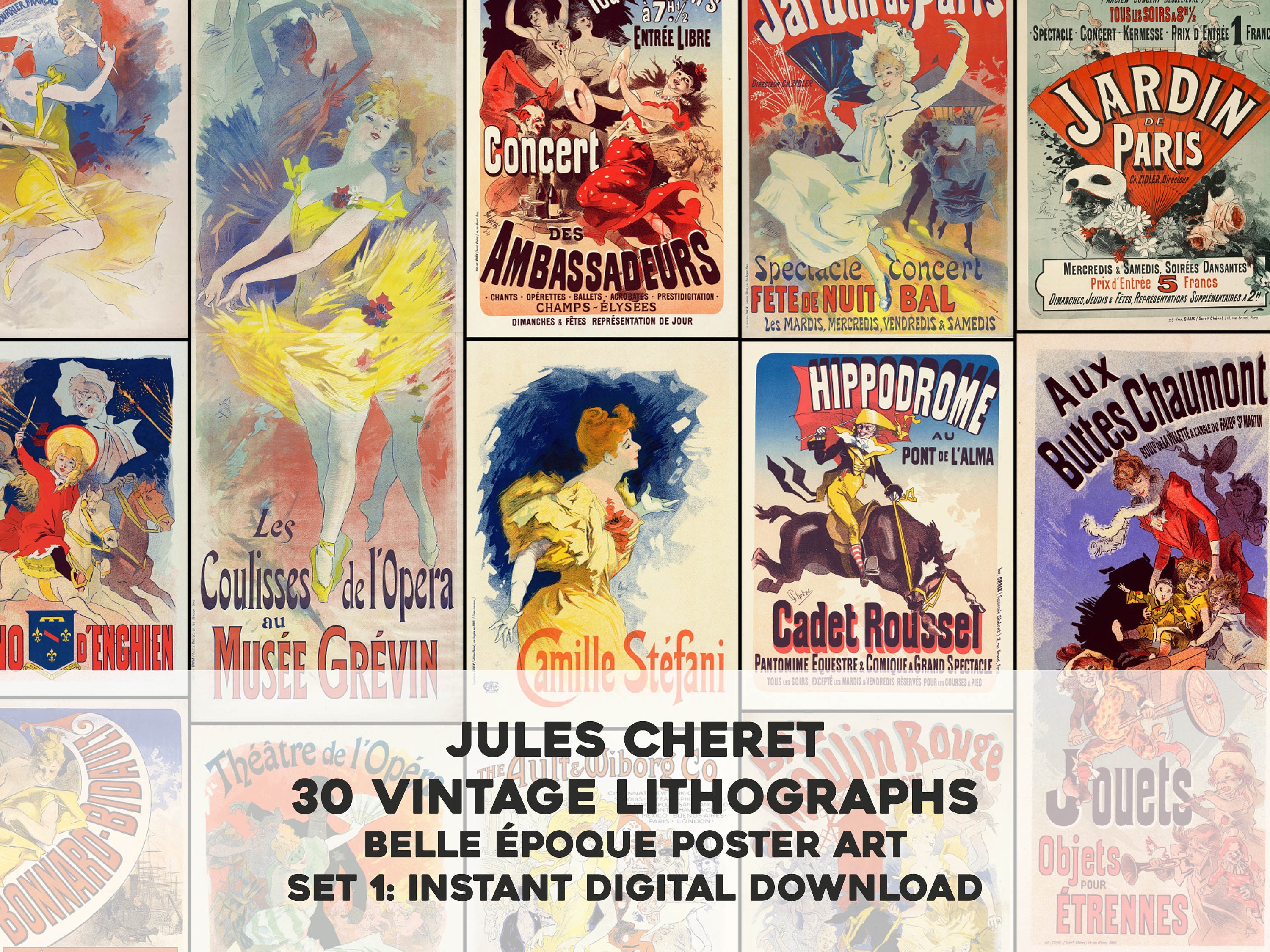 30 Awesome Vintage French Ads Posters Jules Cheret | HQ
