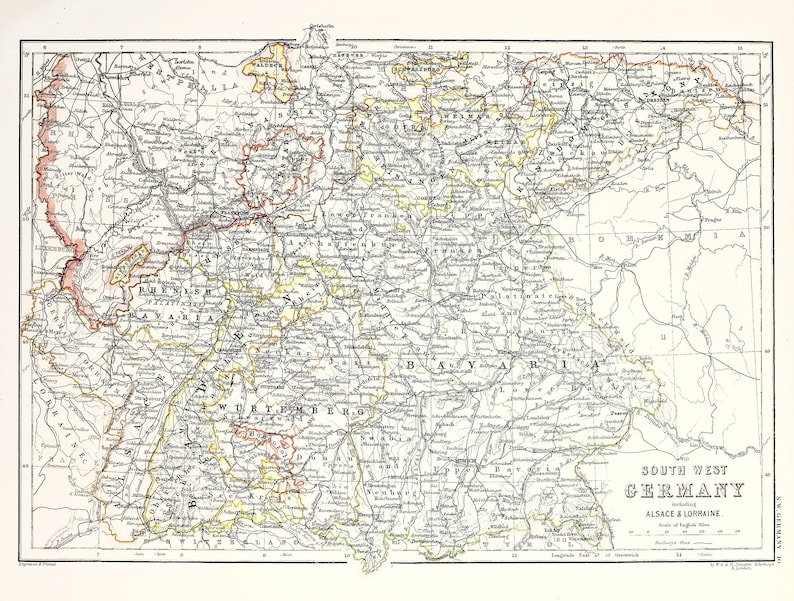 34 Vintage Maps from World Atlas 1882 Countries Continents Image/Printable Wall Art Bundle Instant Digital Download Commercial Use image 7