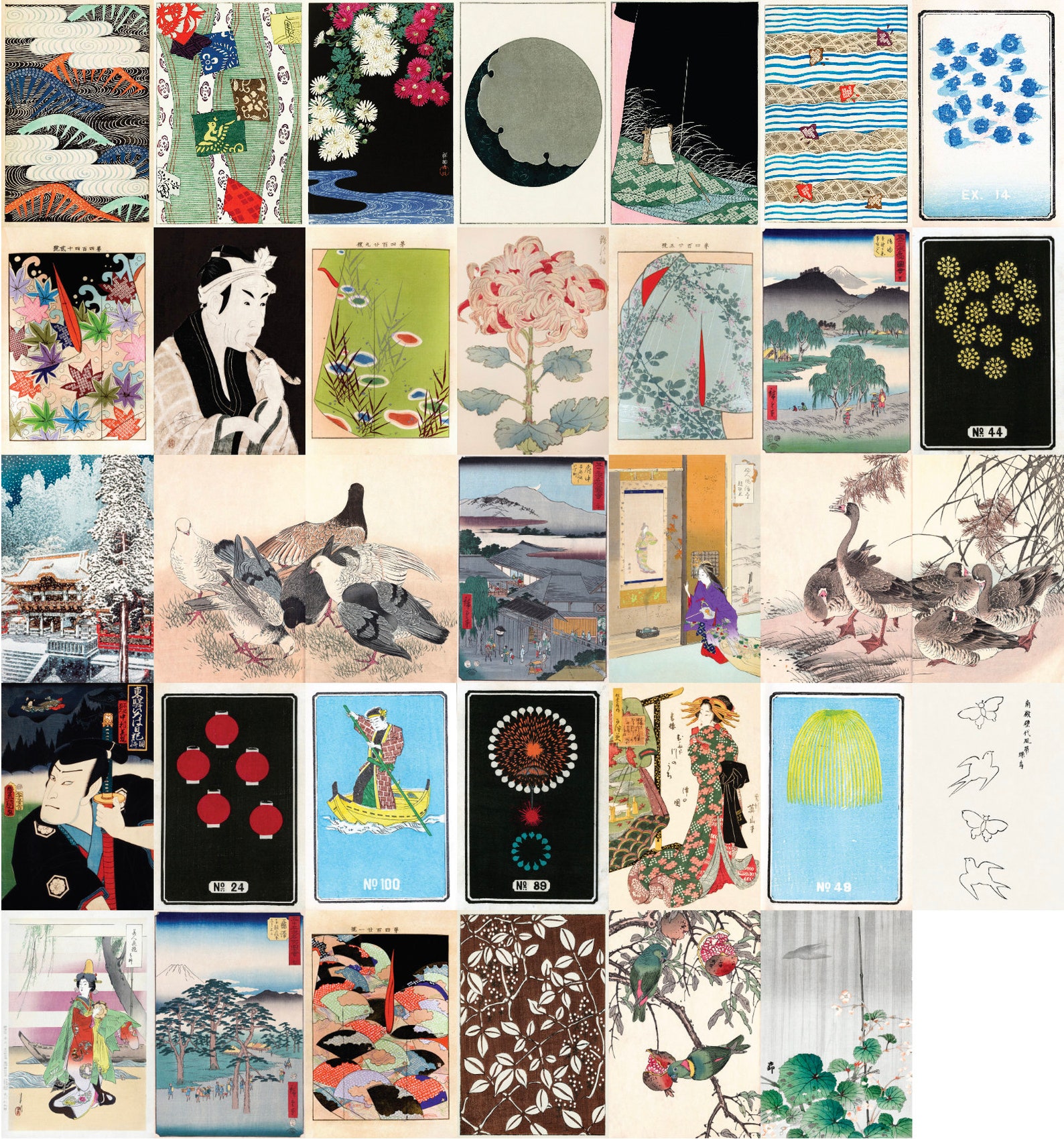 110 Pcs Japanese COLLAGE KIT 4