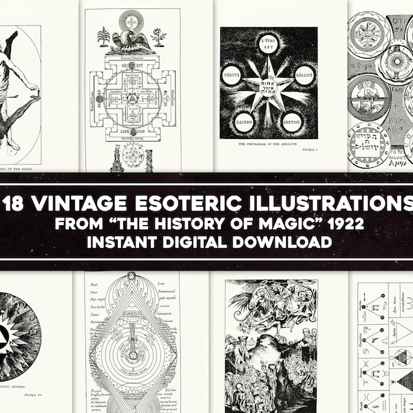 18 Esoteric Images From The History of Magic | HQ Image Bundle Printable Wall Art | Instant Digital Download Commercial Use