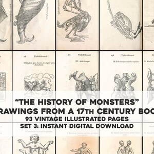 Die Geschichte der Monster Set 3 | 93 gebeizte beunruhigte Bilder Bündel | Sofortiger digitaler Download | Kommerzielle Nutzung