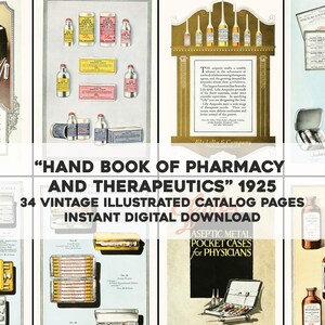 34 Fantastische Vintage Apotheken-Anzeigen | AAA Restaurierte Bilder | Digitaler Download Kommerzielle Nutzung | Ephemera Junk Journal Sammelalbum