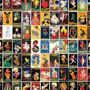 10 x 15 cm Collage Kit 1920 Lithographie Anzeigen 100 Stück druckbare Wand Kunst Vintage Essen Getränke Frauen Poster Anzeigen Sofortiger digitaler Download