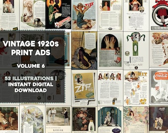 53 Awesome Vintage 1920s Print Advertisements | HQ Image Bundle | Digital Download Commercial Use | Ephemera Junk Journal Scrapbook 6