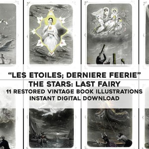 Illustrations de la dernière fée des étoiles | 11 images vintage restaurées au QG | Téléchargement numérique instantané Utilisation commerciale