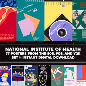 77 Retro Gesundheitsposter aus den 70ern, 80ern, 90ern & Y2K | Bild Bundle Druckbare Wand Kunst Grafik Poster Ad Sofortiger Digitaler Download Kommerzielle Nutzung