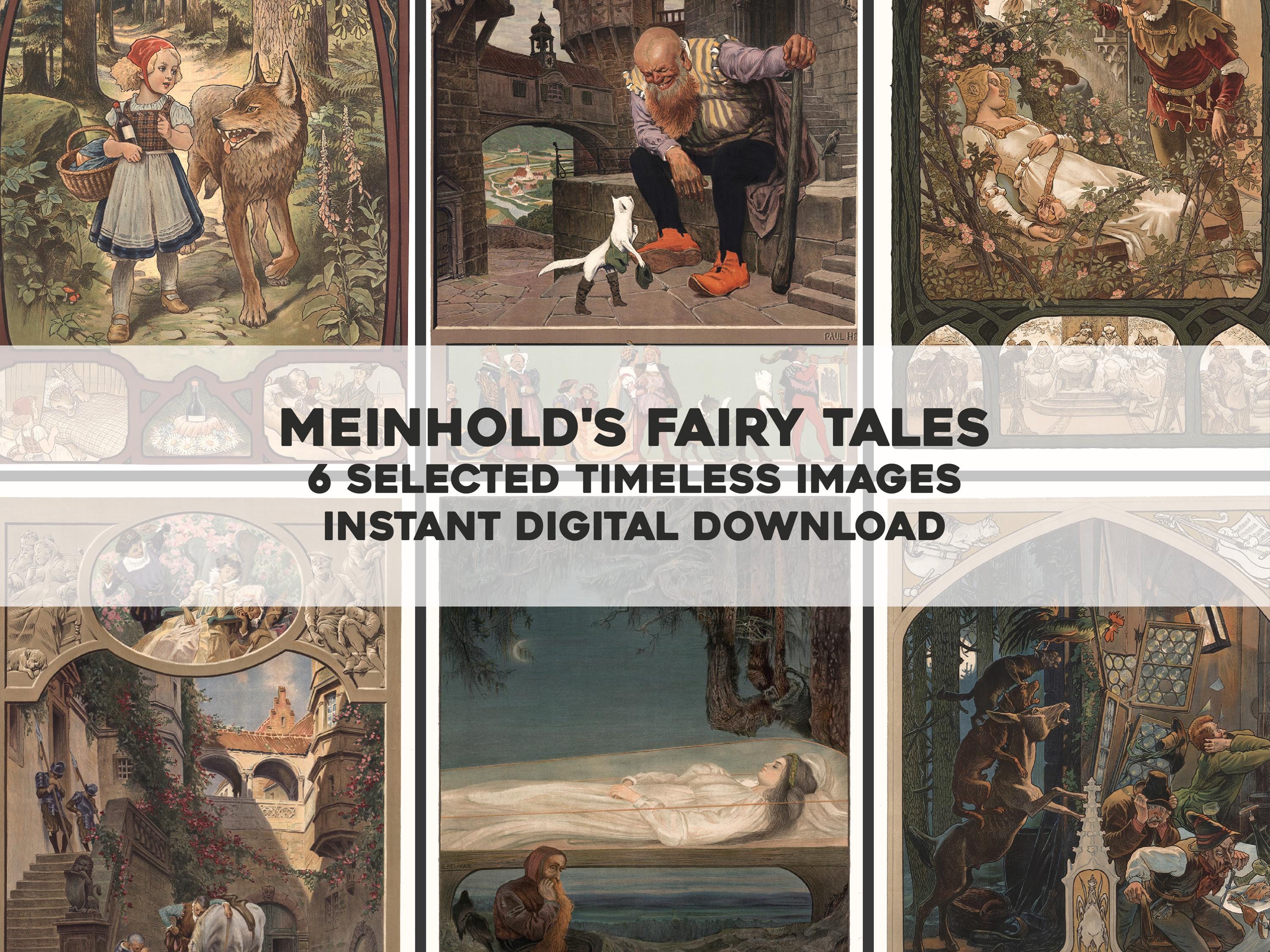 m*y様 OshKosh 他色々アンティークパンフレットセット 6 Beautiful Old German Fairy Tale Illustrations | HQ Image Bundle