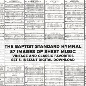 87 Baptist Standard Hymnals Church Psalms Hymns Vintage Sheet Music | HQ Image Bundle | Instant Digital Download Commercial Use 5