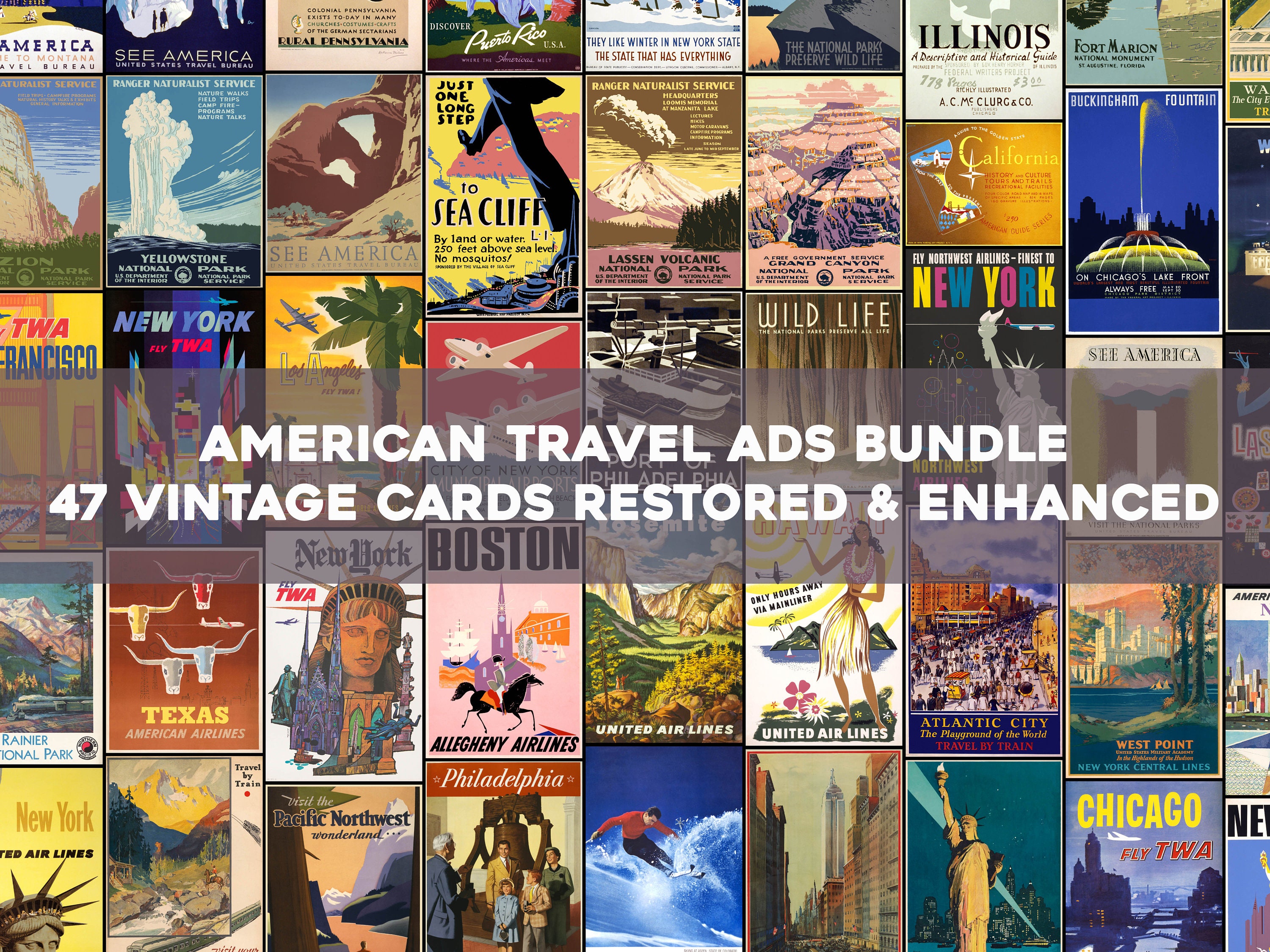 ヴィンテージ 60's アメリカ観光パンフレット 大量 洋書）SEE THE USA