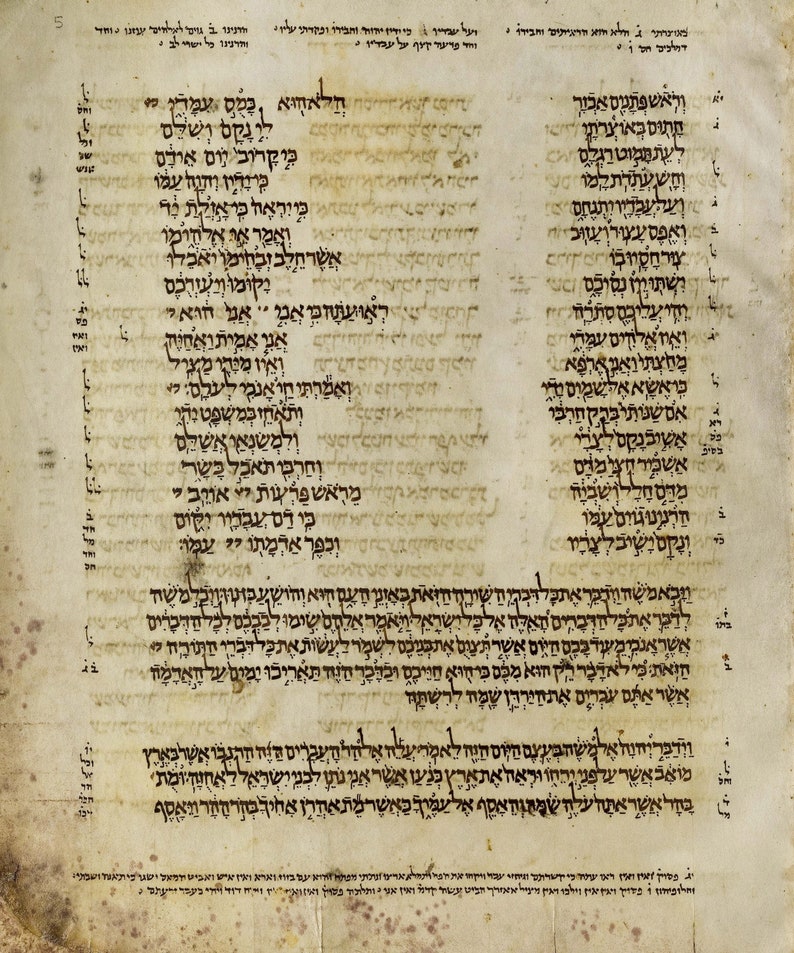 20 Pages From Ancient Hebrew Bible | HQ Vintage Image Resource Bundle ...
