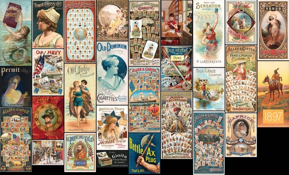 1800s tobacco 28 Vintage 1800s Tobacco Cigarette Lithograph Print Advertisements | High  Res Image Bundle | Digital Download Commercial Use