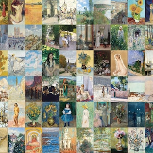 100 pcs Impressionism Art COLLAGE KIT set 4&quot;x6&quot; | HQ Image Bundle/ Printable Wall Art | Instant Digital Download Commercial Use 2