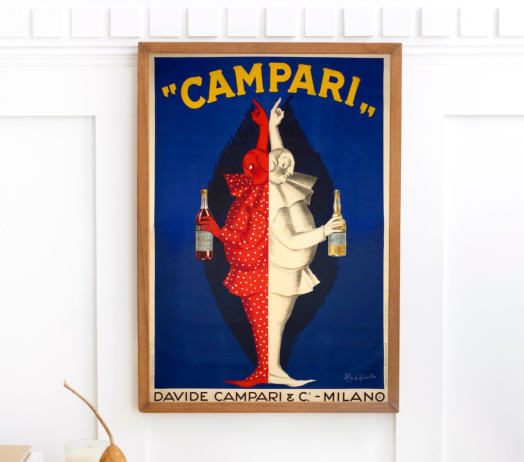 額縁付きポスター画　campari Campari 1921 French Italian Poster | Single Printable Wall Art