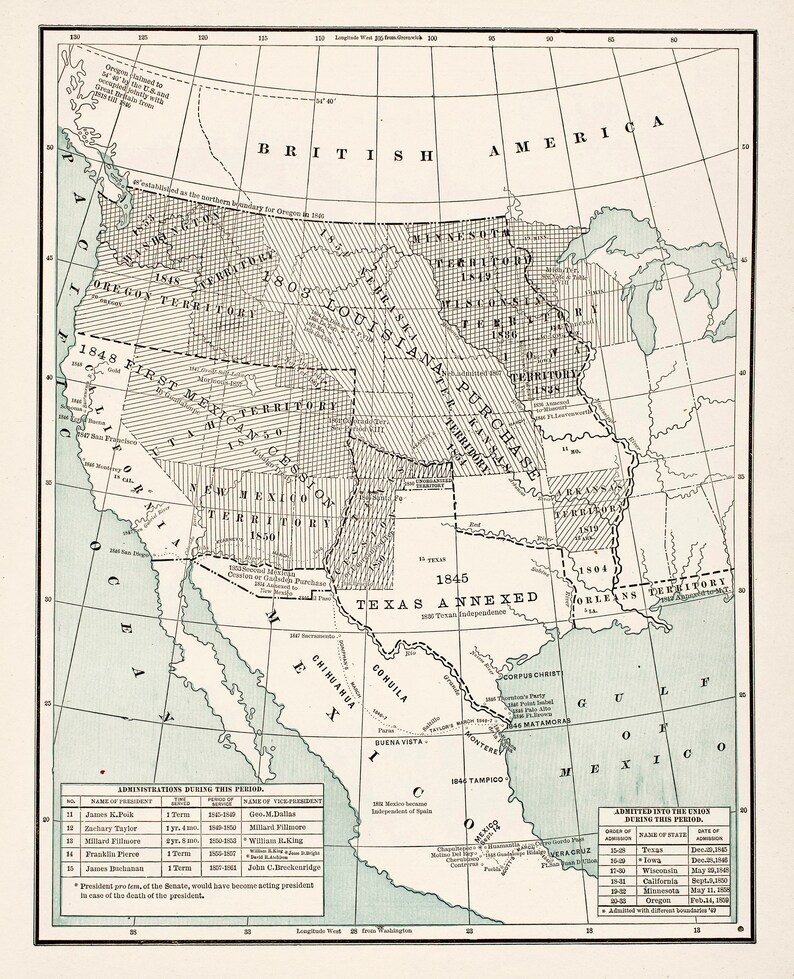 9 Vintage American Historical Maps - Il 794xN.4596849702 51n1