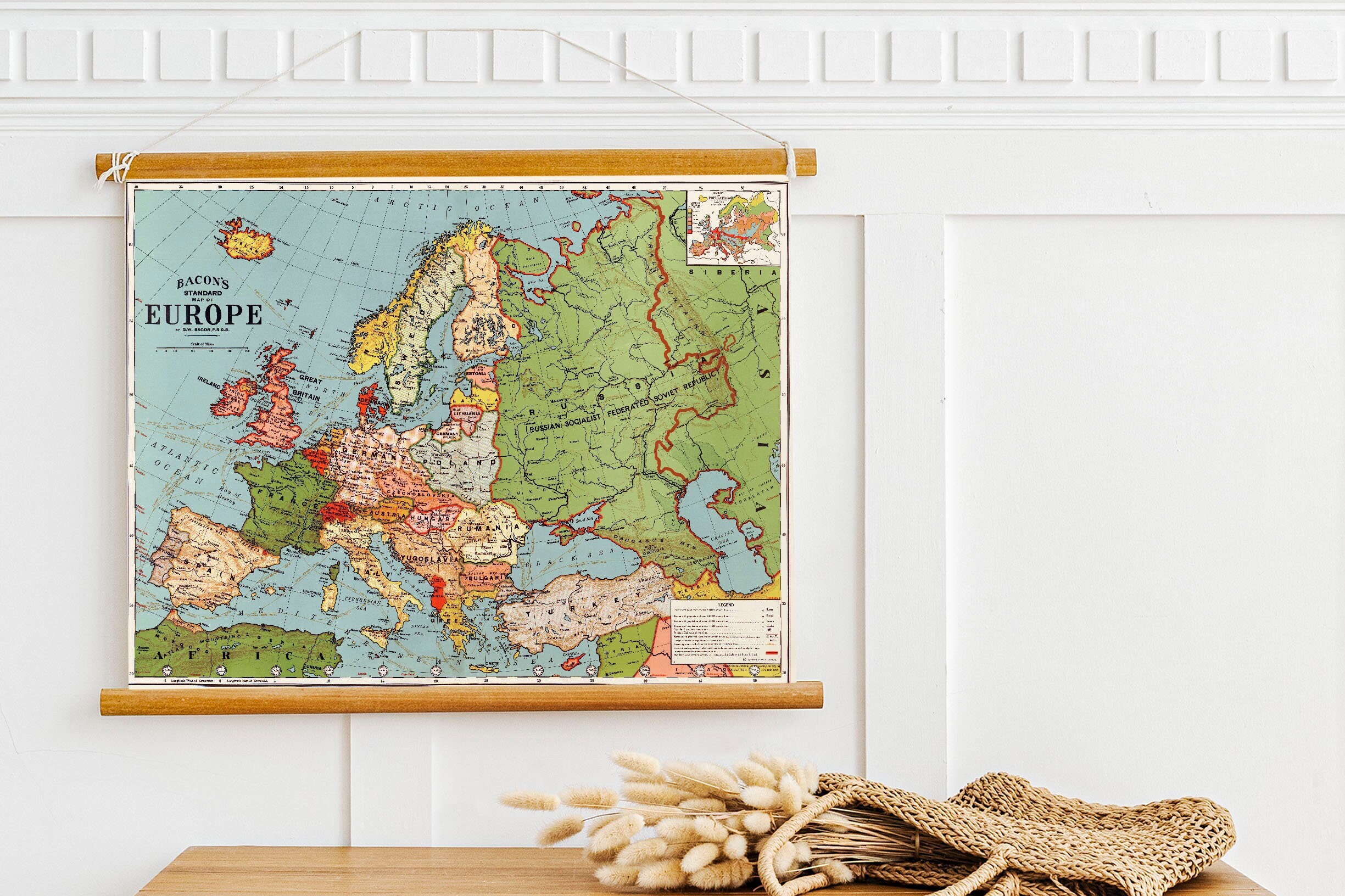 Map of Europe Printable - Etsy
