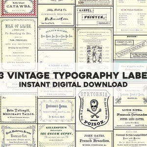 233 Vintage Typografie Mock Labels, Anzeigen, Tags, Checks, Tickets, Produkte & mehr | HQ Image Bundle | Sofortiger digitaler Download Kommerzielle Nutzung