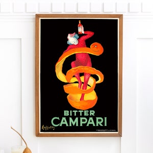 Bitter Campari Französisch Italienisch Poster | Einzelne druckbare Wandkunst | Leonetto Cappiello Vintage 1920er Jahre Anzeigen Jugendstil Digitaler Download