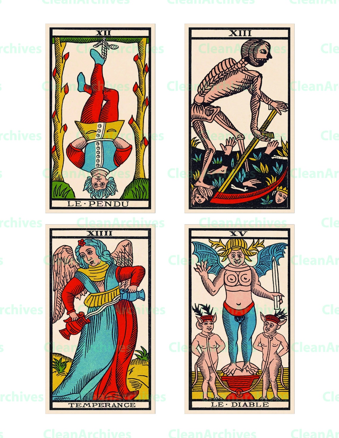 Printable Tarot of Marseilles Full Tarot Card Deck Standard - Etsy UK