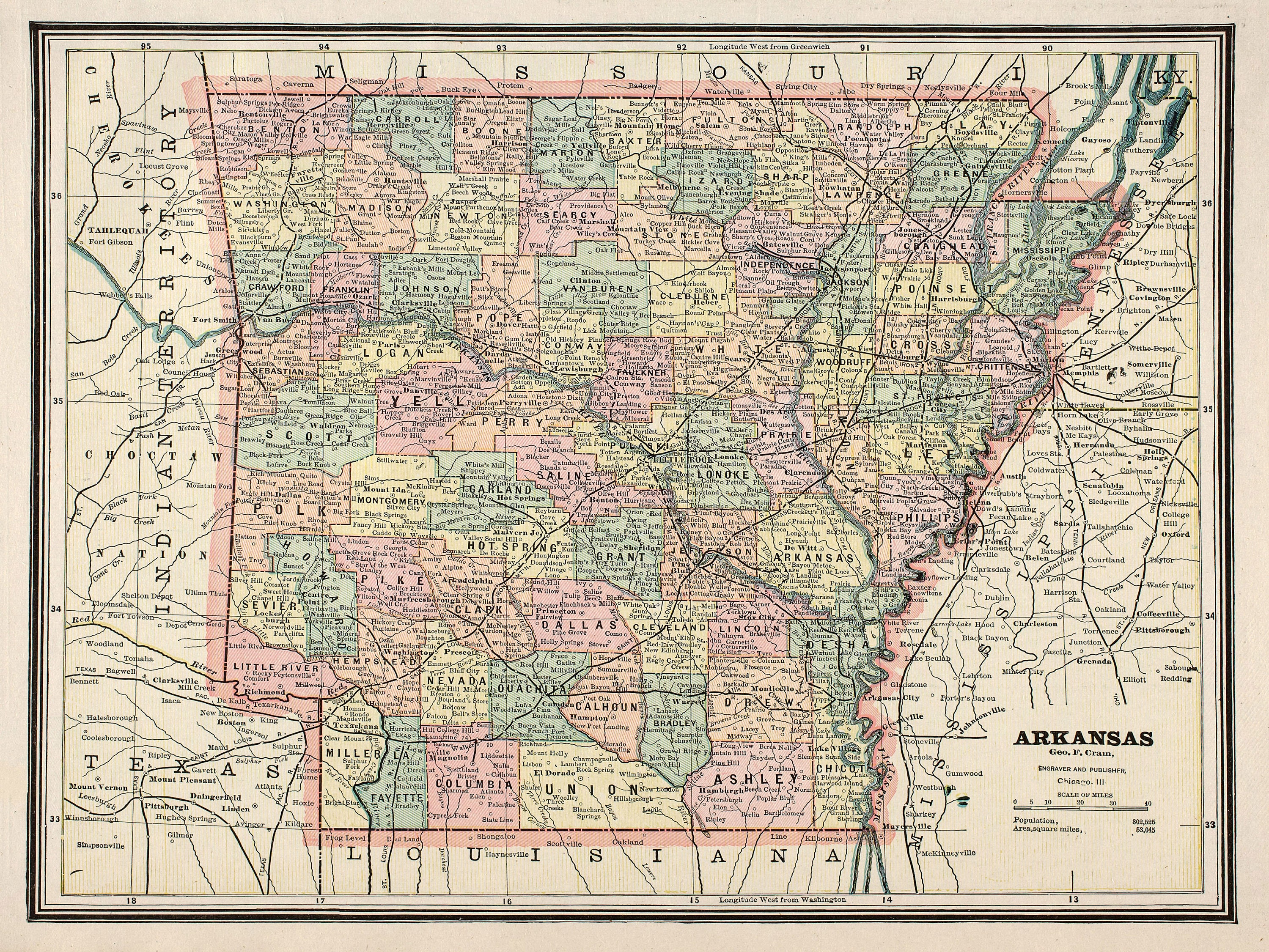 22 Vintage Maps of USA States 1889 Family World Atlas | HQ Image ...