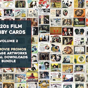 1920er Jahre Lobby Cards Film Film Kino Image Bundle Vol. 2 Druckbare Wand Kunst Collage Sofortiger Digitaler Download Kommerzielle Nutzung Art Deco