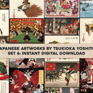 22 Amazing Tsukioka Yoshitoshi Japanese Woodblock Prints | HQ Image Bundle/Printable Wall Art | Instant Digital Download Commercial Use 6