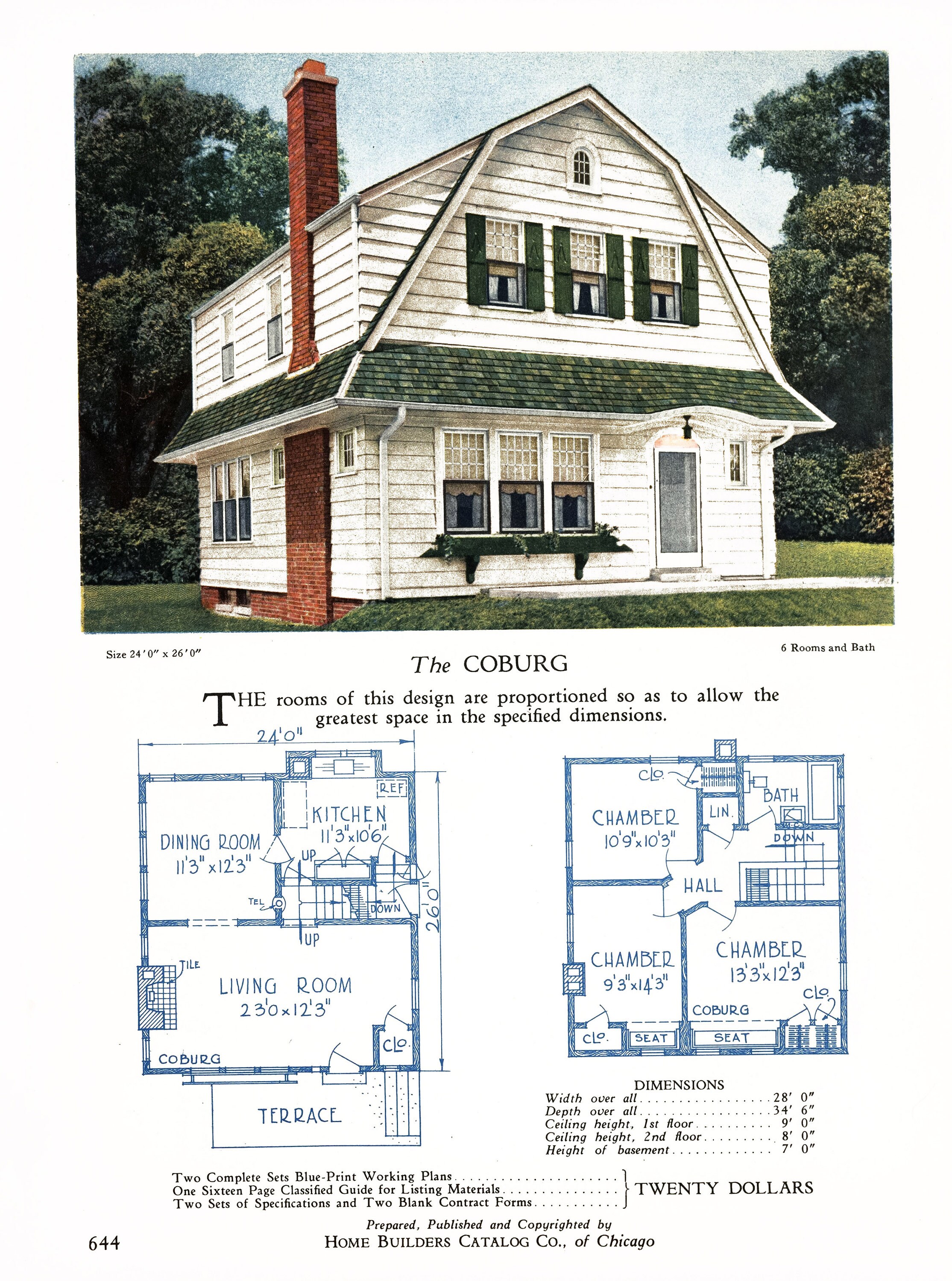 45 Vintage American House Design Advertisements Floor Plans Color Set 1 |  HQ Image Bundle Printable Art | Digital Download Commercial Use - Etsy, image size:2229x3000
