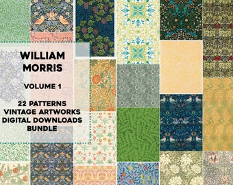 22 William Morris Designs Patterns Textiles | HQ Image Bundle Printable Wall Art Classic | Instant Digital Download Commercial Use 1