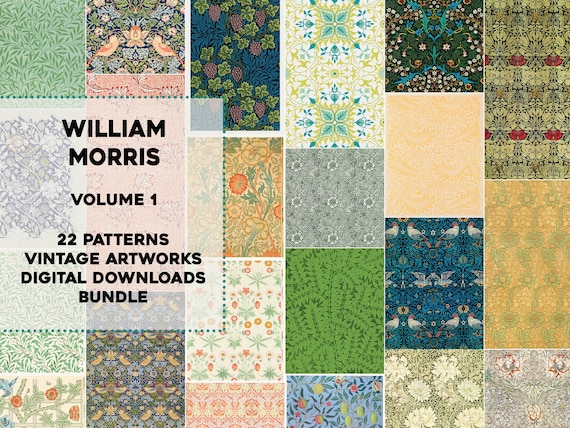 22 William Morris Designs Patterns Textiles HQ Image Bundle - Etsy
