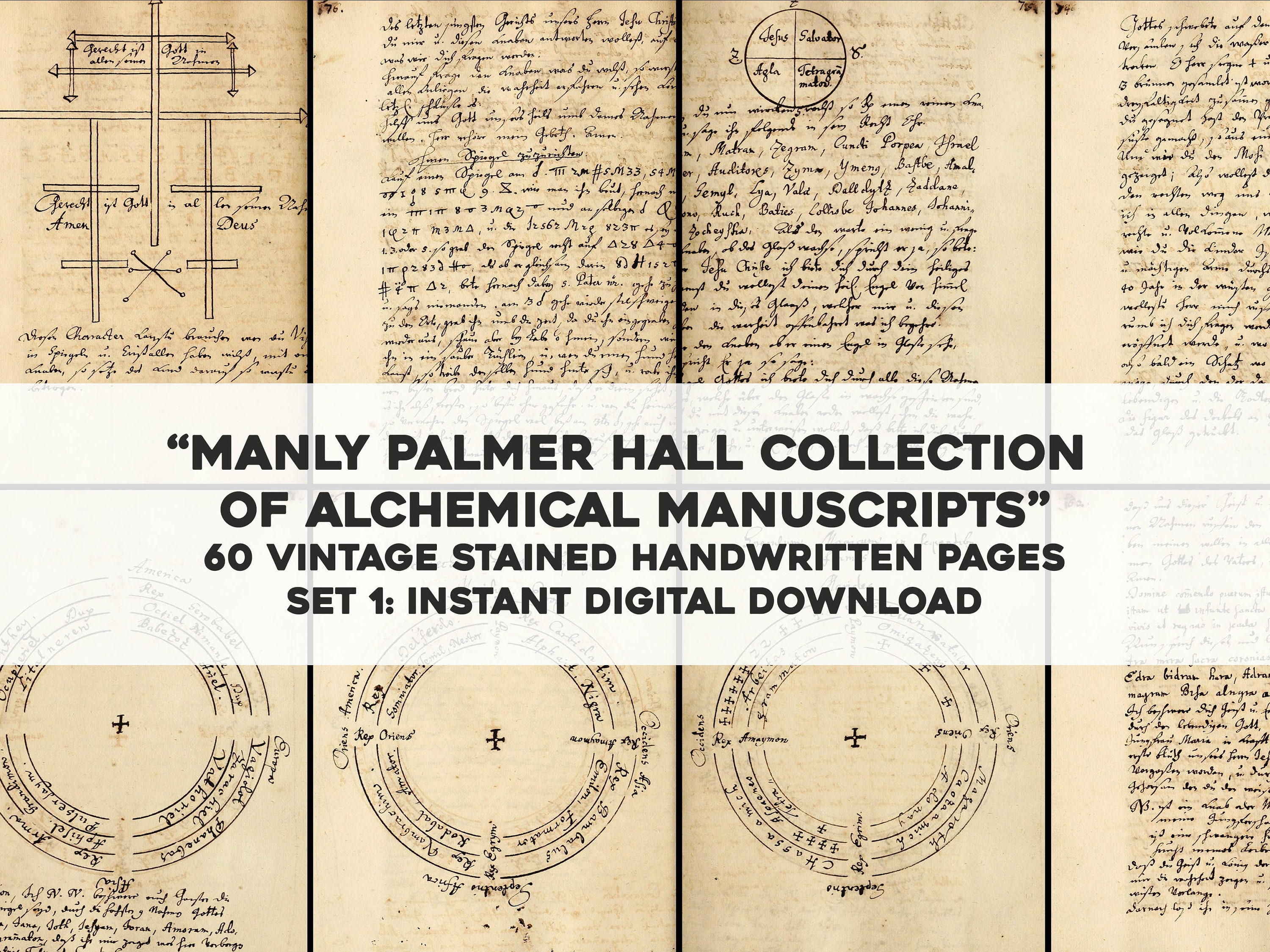 Alchemist Manuscripts 60 Esoteric Handwritten Images Set 1 | HQ ...