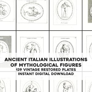 Edelstenen uit de oudheid 139 afbeeldingen | Bundel met beeldbronnen uit de jaren 1600 | Directe digitale download, commercieel gebruik