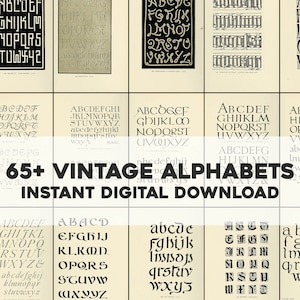 65+ Awesome Alphabet Font Type Sheets Pages | HQ Image Resource Bundle | Instant Digital Download Commercial Use