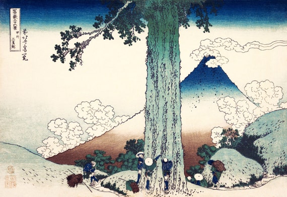 富士山三十六景 北斎 日本の木版画 | 高画質画像バンドル 印刷可能な壁