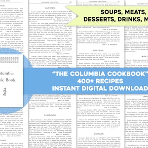 400+ Vintage Columbia Tennessee kookboekrecepten | Individuele afdrukbare pagina's HQ-afbeeldingsbundel | Instant digitale download commercieel gebruik
