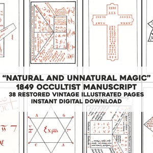 38 Erstaunliche restaurierte okkulte Symbol- und Schriftblätter | Vintage Bild bündeln Ressourcen | Sofortiger digitaler Download für kommerzielle Nutzung