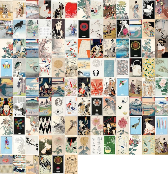 110 Pcs Japanese COLLAGE KIT 4x6 Printable Wall - Etsy