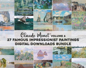 27 Claude Monet Impressionist Paintings | HQ Image Bundle Printable Wall Art | Classic Paintings Instant Digital Download Commercial Use 6