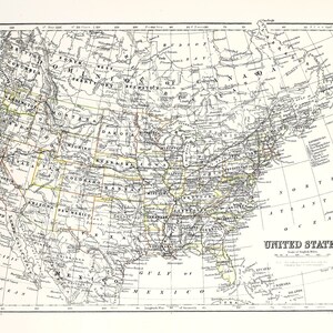 34 Vintage Maps from World Atlas 1882 Countries Continents Image/Printable Wall Art Bundle Instant Digital Download Commercial Use image 9