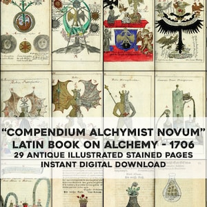 Alchemist Compendium 29 esoterische afbeeldingen | Bundel met HQ herstelde afbeelding/afdrukbare muurkunst | Directe digitale download