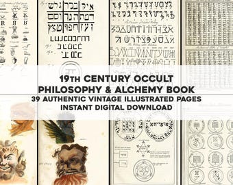 Imágenes esotéricas de Magnus Celestial Intelligencer 39 / Paquete de recursos de imágenes antiguas / Descarga digital instantánea para uso comercial