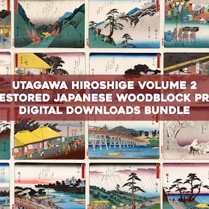 vol. 2 del Tokaido Gojunsantugi completo Ando Hiroshige Japanese Wall Art Meiji Era Bundle Descarga digital Uso comercial