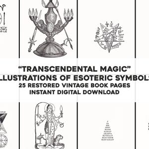 Transcendente magie | 25 occulte afbeeldingen | Bron bron vintage afbeeldingbundel | Directe digitale download, commercieel gebruik