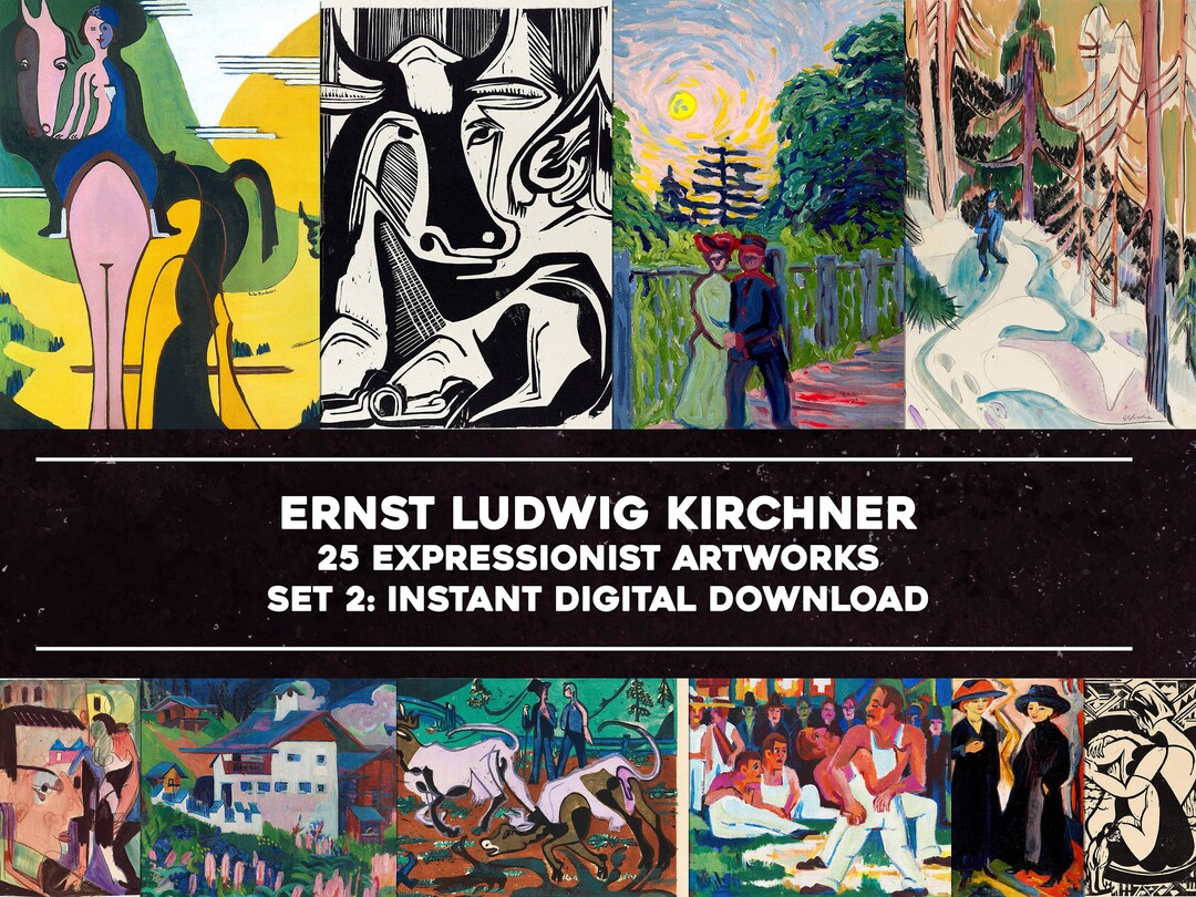 エルンスト・ルートヴィヒ・キルヒナーの表現主義絵画 25 点 | 高画質