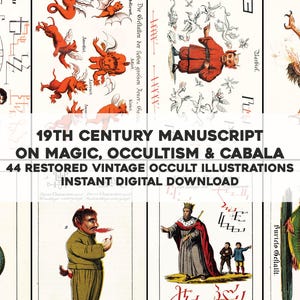 44 Criaturas, Demônios e Arquétipos Ocultistas Incríveis | Pacote de Imagens Vintage HQ Restaurado | Download Digital Instantâneo Uso Comercial