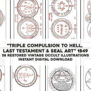 58 incroyables sceaux occultistes | Ensemble d'images vintage HQ restaurées | Téléchargement numérique instantané Utilisation commerciale