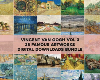 28 Vincent Van Gogh Impressionist Paintings | HQ Image Bundle Printable Wall Art Classic Paintings Instant Digital Download Commercial Use 3