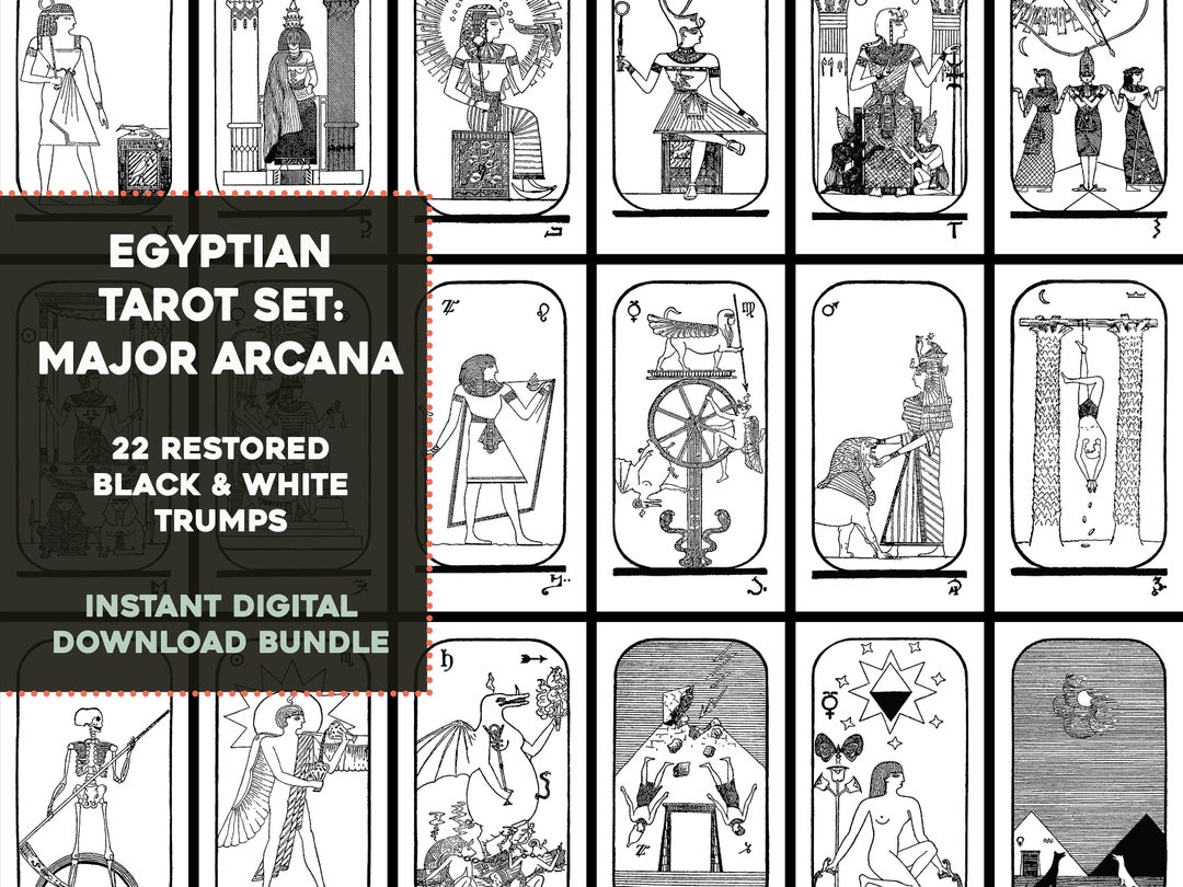 Ancient Egyptian Tarot Cards Major Arcana Trumps Restored High