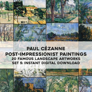 20 Paul Cezanne Impressionist Landscape Scenery Paintings | HQ Image Bundle Printable Wall Art | Instant Digital Download Commercial Use 5