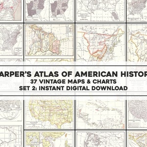 37 Vintage USA & State Maps aus den 1920er Jahren Atlas der amerikanischen Geschichte | Bild/druckbare Wandkunst Bundle | Sofortiger digitaler Download Kommerzielle Nutzung 2